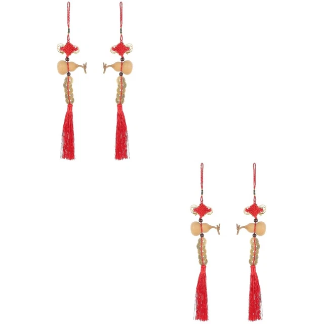 4 Pcs Kürbis-Anhänger Holz -Dekoration Autoanhänger