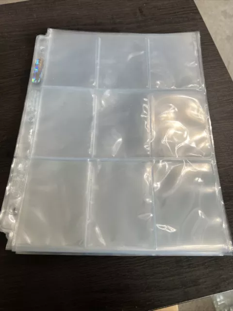 Lot Of (25) Ultra Pro 9 Pocket 3 Ring Binder Trading Card Sleeve Pages Used