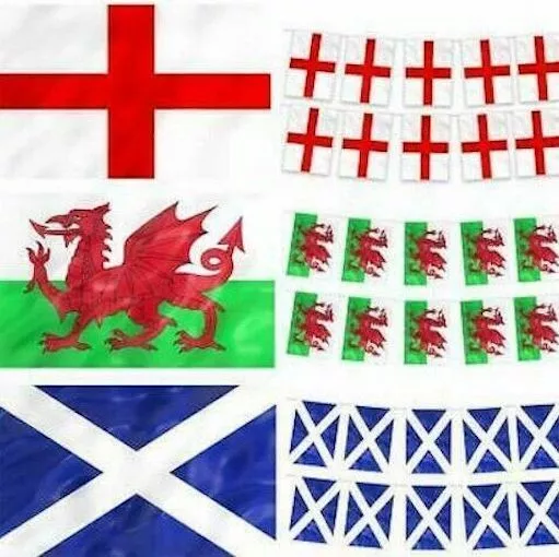 Rugby Home Nations Scotland England Wales Ireland Flags & Bunting