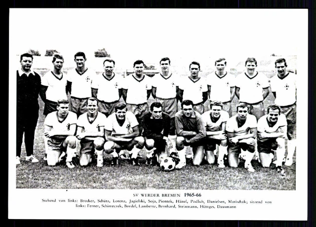 WERDER BREMEN MANNSCHAFTSKARTE 196566 TOP EUR 2,49 PicClick DE