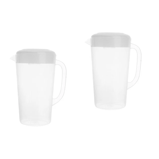 2 un. jarra de agua de plástico con tapa jarra de jugo bebida jarra de té helado para beber