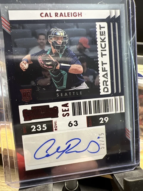 Cal Raleigh 2022 Panini Chronicles Contenders  Red Draft Ticket Auto RC #/75