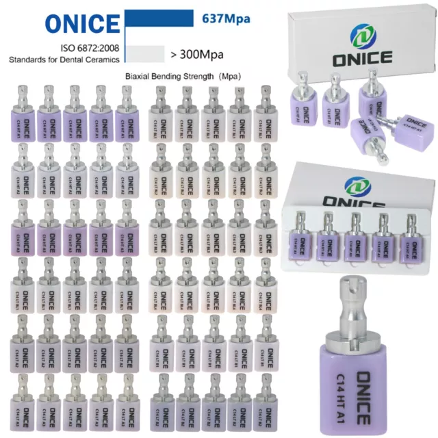 C14 HT/LT Dental Ceramic Lithium Dislicate Blocks For Sirona Cerec E-max CAD CAM