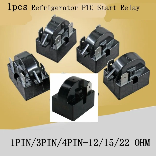 2022 Cooler Indoors PTC Start Relay Overload Protector 1/3Pins Accessories