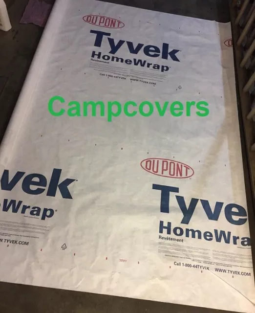 4.5X8 ft TYVEK HomeWrap Underlayment Siding Wall Insulation Mold Protect Barrier