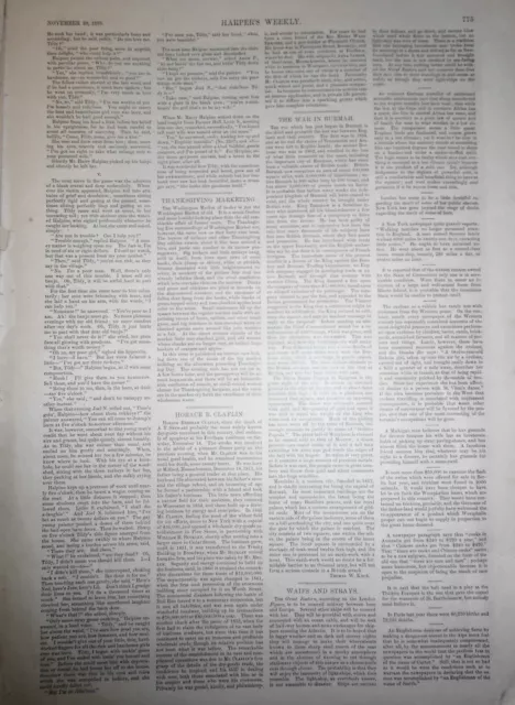 Washington Market The Day Before Thanksgiving. Harper's Weekly November 28, 1885 2