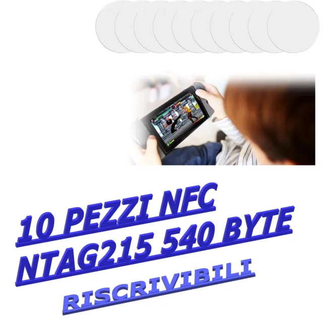 10 PEZZI NFC Tags NFC 215 carte: 25 mm NTAG215 540 byte Rfid