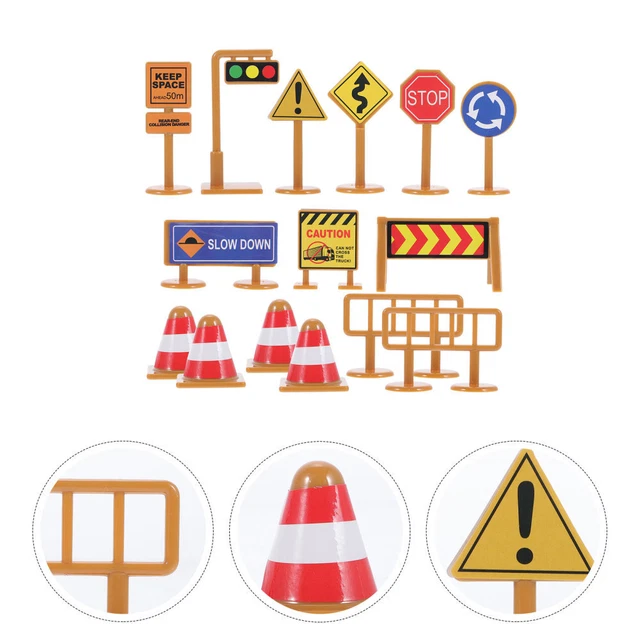 30 pz segnali stradali mini coni da costruzione modello di traffico finta