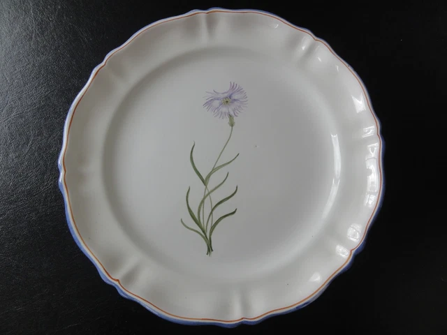 assiette Moustiers- atelier artisanal de Peyre - décor oeillet - diam 24cm