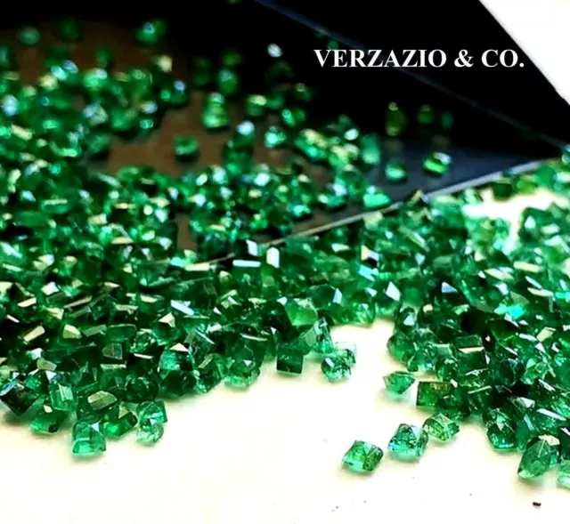 Emerald Gemstones Loose Natural Emerald Gem Princess Cut Square Emeralds Gem Lot