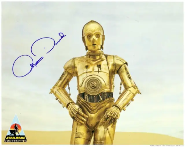 Anthony Daniels Autografo Star Wars C-3PO lego Clone Guerra Delle Stelle