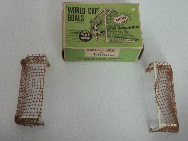 VINTAGE SUBBUTEO TABLE Soccer football World Cup Goal Posts Nets Set N ...