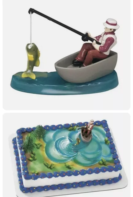 DECOPAC FISHERMAN WITH Action Fish Cake Topper, 4 Piece Cake Decoration  with in £6.87 - PicClick UK