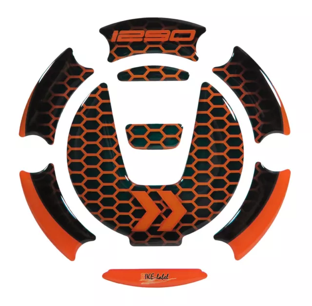 Tank cap pad motorcycle sticker honeycomb orange compatible for KTM 1290...