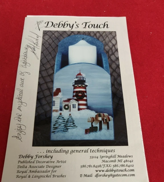 Debby Forshey DIY Arts & Crafts Winter Lighthouse Tole Painting Pattern Project