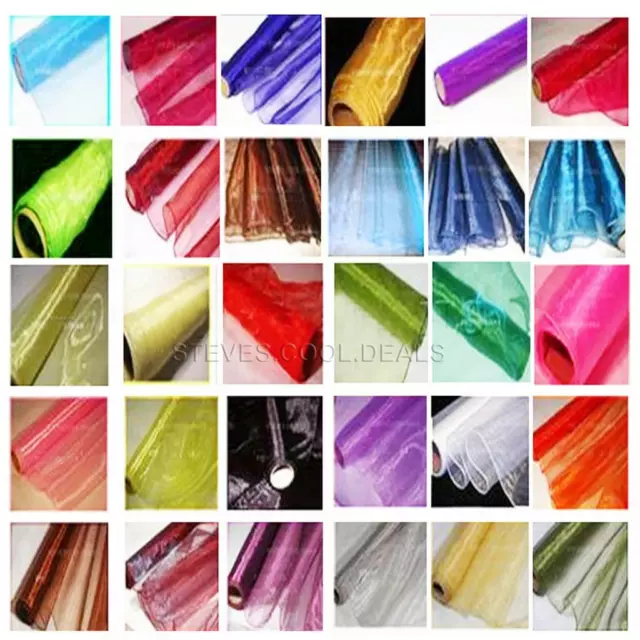 Mixed Bag Of Organza Fabric Colours Off Cuts Scrap Craft Card Making Mix Bundle 2