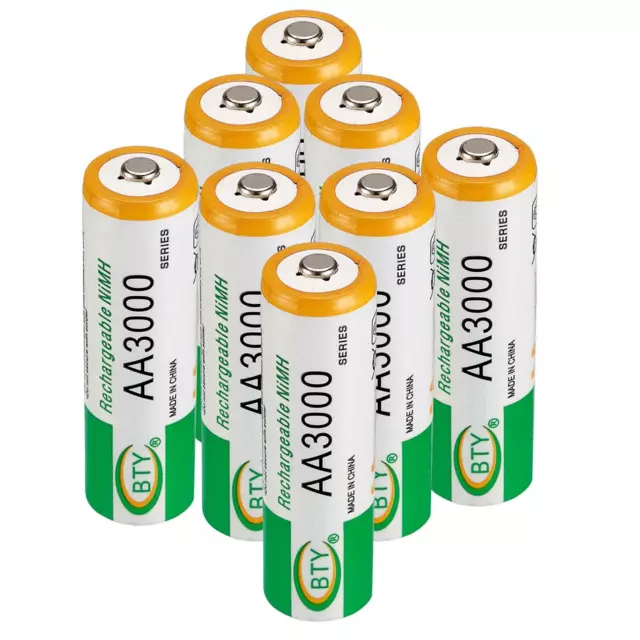 AA Wiederaufladbare Wiederaufladbar Rechargeable Akku Batterien Batterie 3000mAh 3