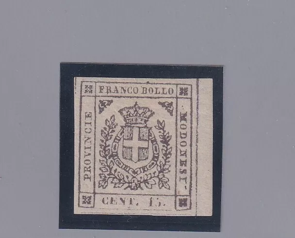 1859 Modena ' Governo Provvisorio' : 15c. grigio nero (N°14b) MH 385/s132