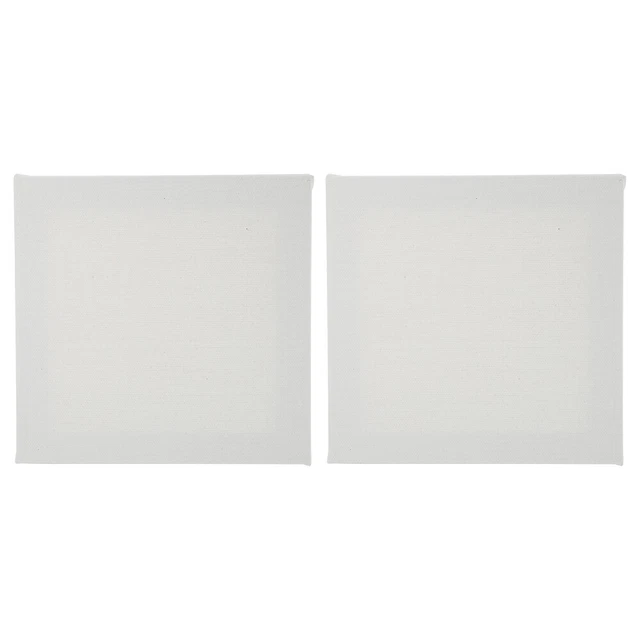 Panel de lienzo estirado algodón pintura dibujo borde 2 piezas artista vacío