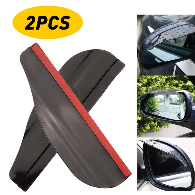2* AUTO CAR Rear View Mirror Black Sun Visor Shield Rain Board Eyebrow