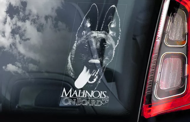 BELGIAN MALINOIS Sticker, Dog Window Decal Car Stickers Gift Bumper Sign - V05