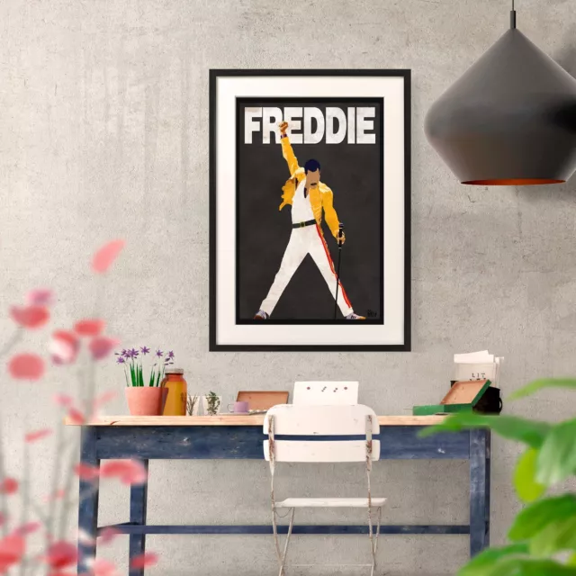 Freddie Mercury The Pose Queen drei Druckoption oder gerahmter Druck oder Poster NEU 3