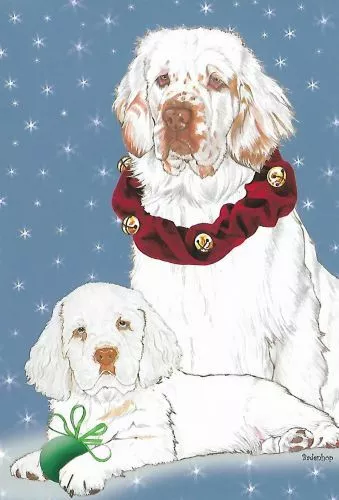 Clumber Spaniel Christmas Cards ~ 10 Cards & Envelopes