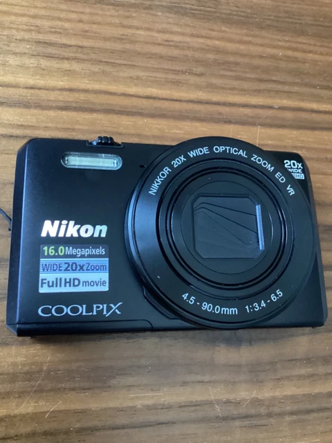Nikon Coolpix S7000 BLACK Compact WI-FI Digital Camera Used Excellent++ cable 20