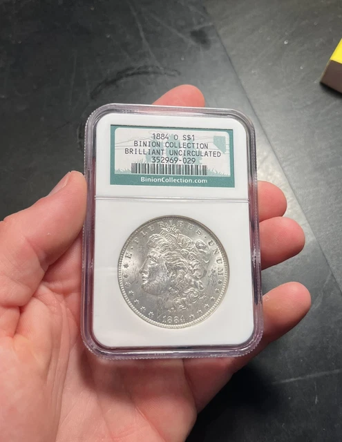 1884-O NGC Brillian Uncirculated Binion Collection Morgan Dollar