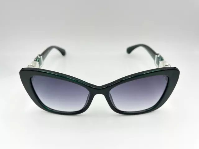 CHANEL SUNGLASSES NEW Authentic 5445H 1672/S6 Dark Green Gray