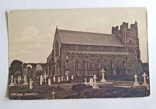 Unposted Vintage B&W Postcard - St Bartholomew's, Orford Church, Suffolk  #B