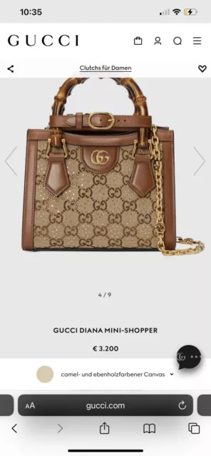 Gucci Diana NM Bamboo GG Canvas STRASS aktuell  Bei Gucci 3200€