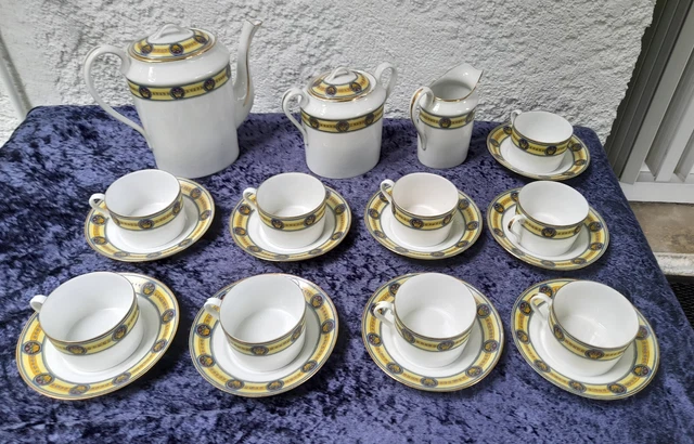 Service à Thé/Café 22 Pièces M&S - Porcelaine De Limoges, Berry - Vintage