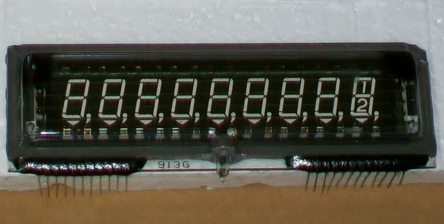 ITRON NORITAKE FG913G1 VFD Vacuum Fluorescent Display 9 digits 1/2"