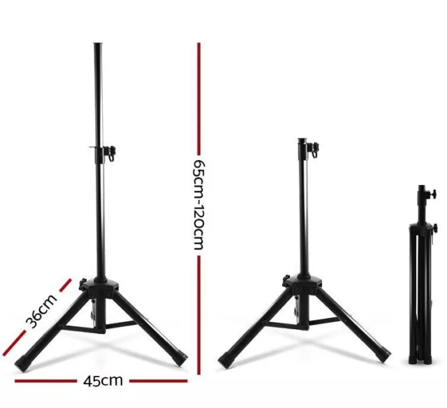 COPPIA STATIVI TREPPIEDI CAVALLETTI SUPPORTI UNIVERSALI 120cm CASSE ACUSTICHE 2