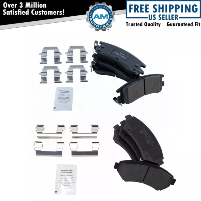 Front & Rear Premium Posi Semi-Metallic Brake Pads for Buick Cadillac Chevy