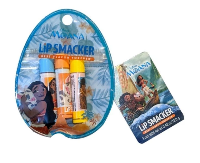 Lip Smacker Disney Moana, 3 Flavors in Carrying Pouch, Lip Balm