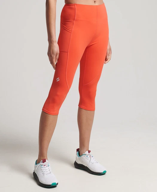 Superdry Donna Leggings Aderenti Dal Taglio Corto Run