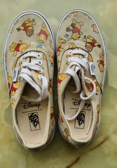 RARE VANS AUTHENTIC Disney Winnie Pooh Bear All Over Print 1 UK Kids Shoes 14.50 PicClick UK