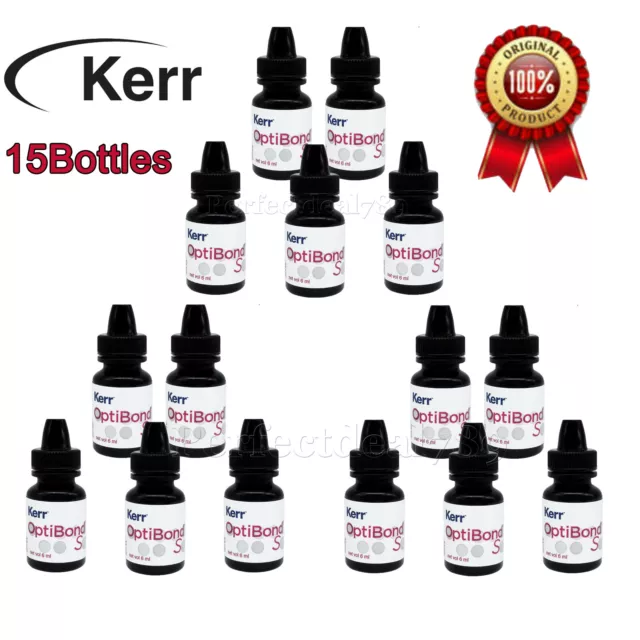 15 Bottle Kerr OptiBond S Total Etch - 6mL Dental Bonding Agent Single Component
