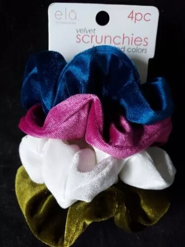 Velvet Big Hair Scrunchies GREAT COLORS NEW With Tags-Free Shipping