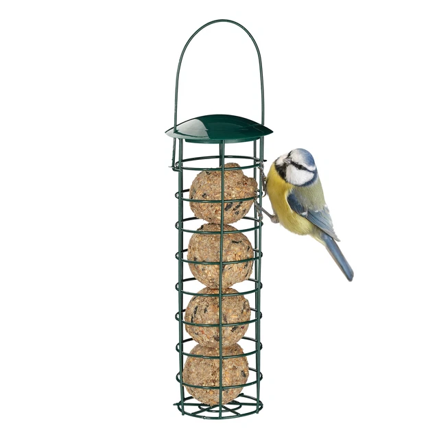 Meisenknödelhalter Vogelfutterspender zum Aufhängen Futtersäule Bird Feeder grün