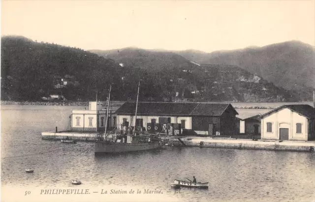 Cpa Algerie Philippeville La Station De La Marine