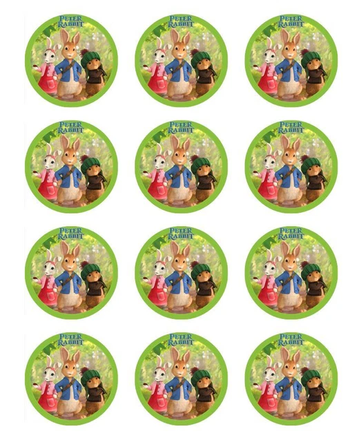 PETER RABBIT CUPCAKE Toppers Edible Wafer Paper Birthday Cake ...