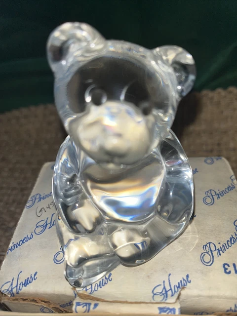Princess House Crystal Treasures BEAR Figurine with Original Box made in Germany