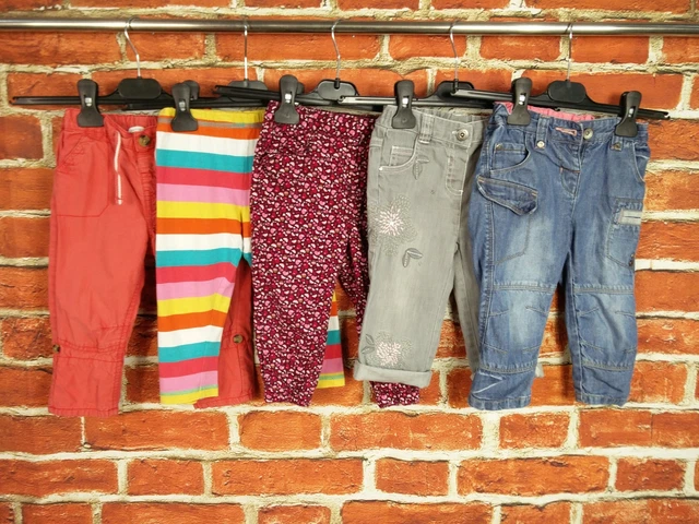 BABY GIRL BUNDLE AGE 12-18 MONTHS JOHN LEWIS NEXT etc JEANS TROUSERS SET 86CM