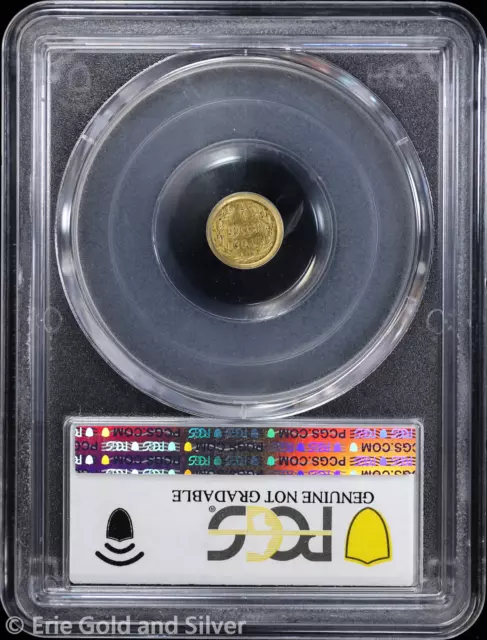 1871 25C California Fractional Gold Quarter Dollar PCGS Genuine UNC Detail | BG- 2