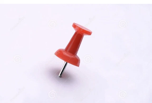 1 used red drawing pin 17