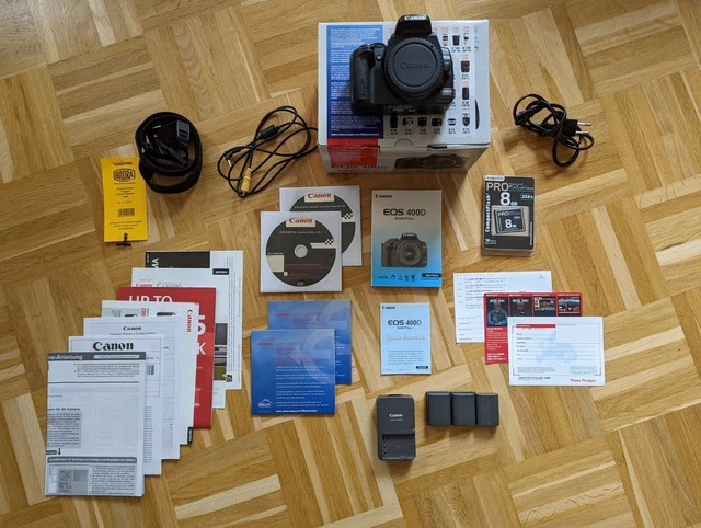 Canon EOS 400D, Body, mit Zubehörpaket, mit OVP, guter Zustand