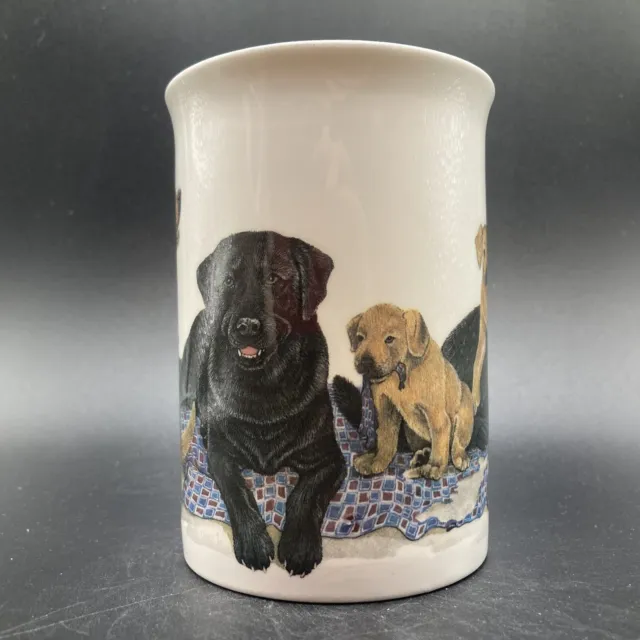 Vintage 1990 Roy Kirkham Dog Lovers Fine Bone China Mug England Labradors 2
